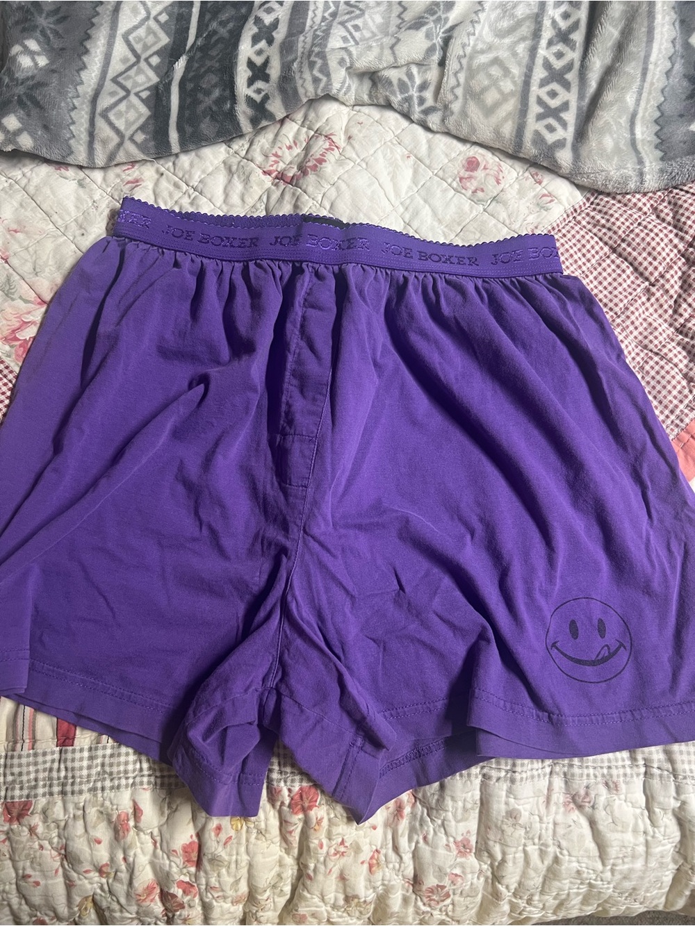 Vintage Joe Boxer Purple Smile Boxer Shorts